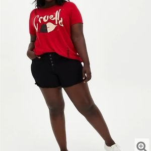 Torrid DISNEY CRUELLA DESTRUCTED TOP